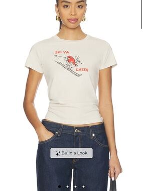 Daydreamer Cream Graphic 'Ski Ya Later' Tee